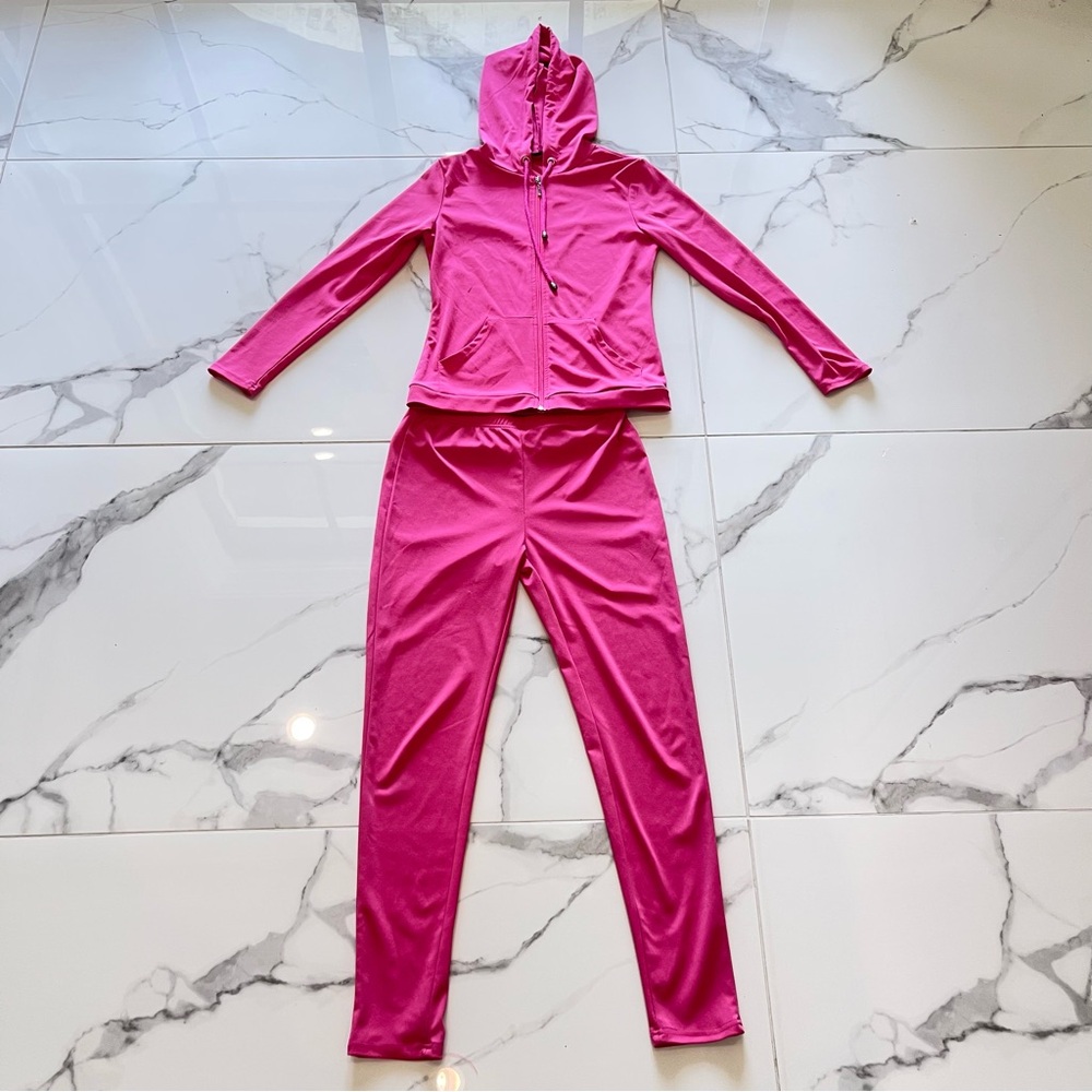 PrettyLittleThing Pink Hooded Jumpsuit
